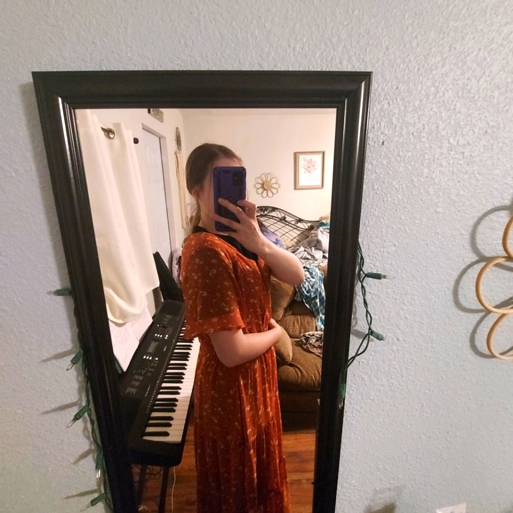 Cute and casual burnt orange dress